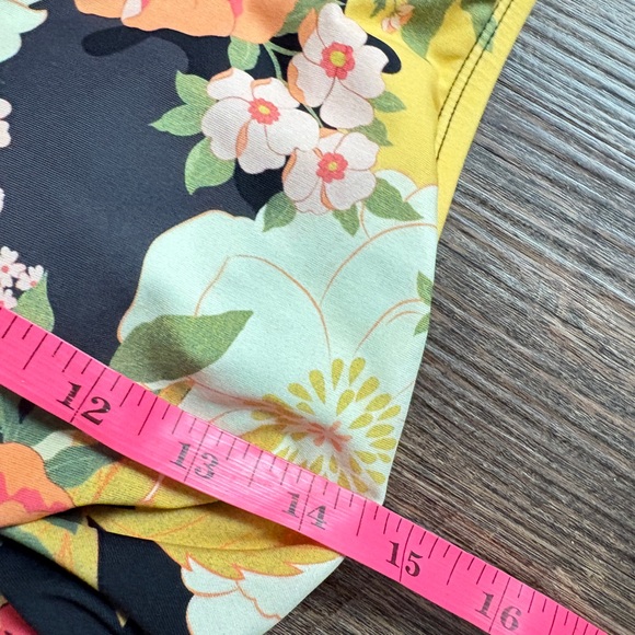 TRIBAL SPORT floral one-piece swimsuit v-neck tummy control beach vacation sz L - Picture 14 of 14